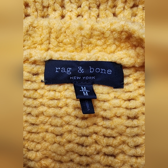 Rag & Bone Mustard Wool Arizona Crew Sweater - Picture 11 of 12